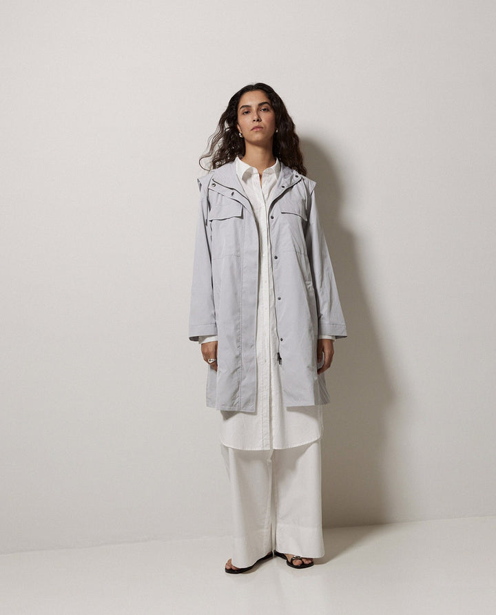 Poplin Collared-Shirt Dress