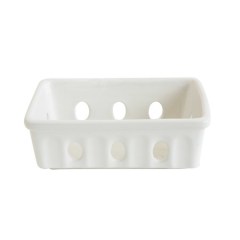 White Rectangle Berry basket