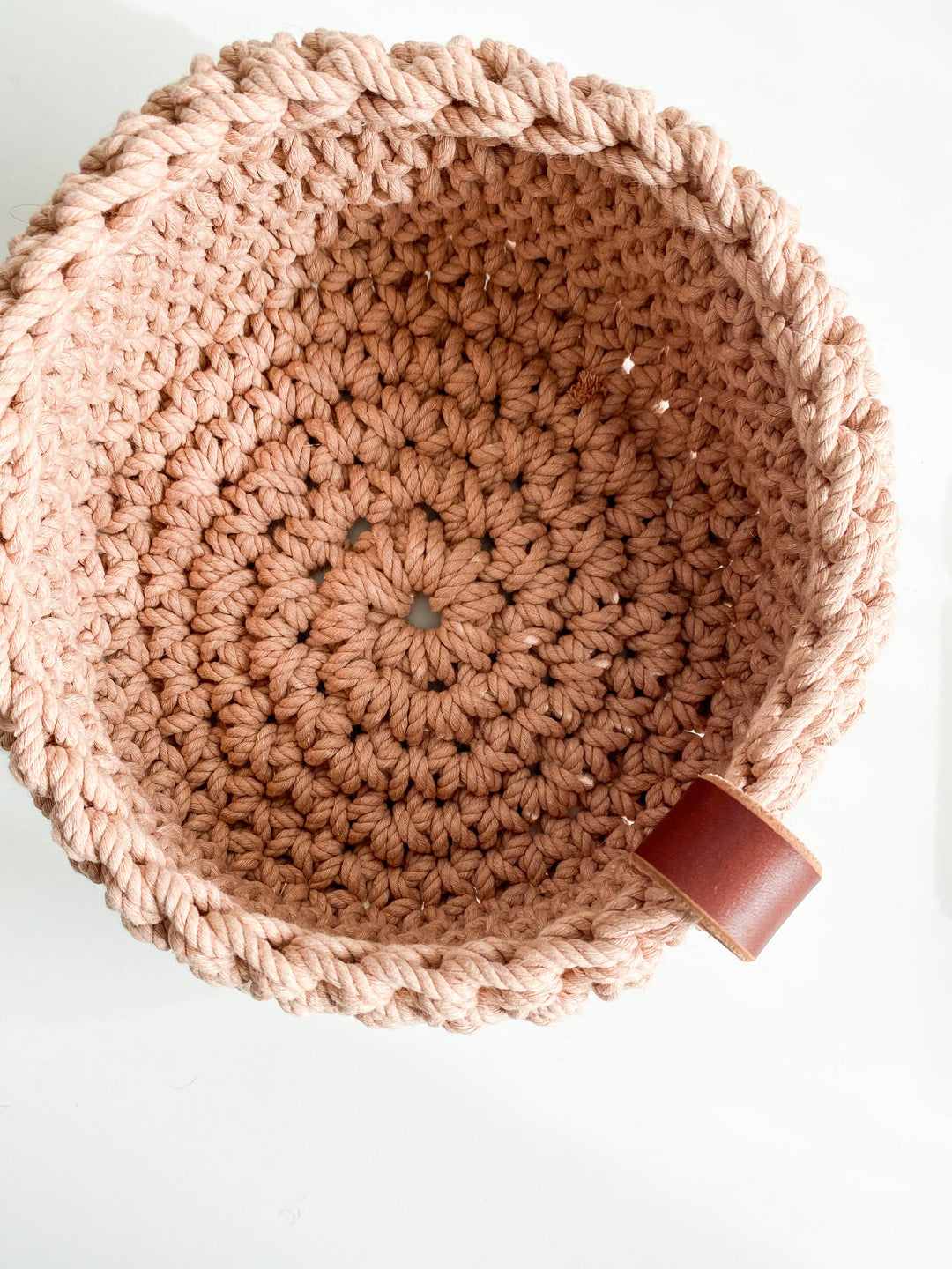 Chelsea Rope Basket With Leather Handle
