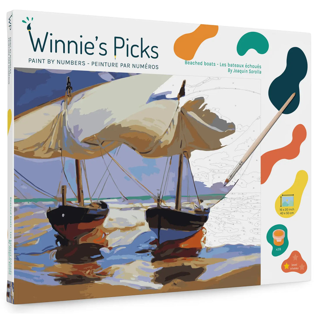 Beached Boats Paint By Numbers