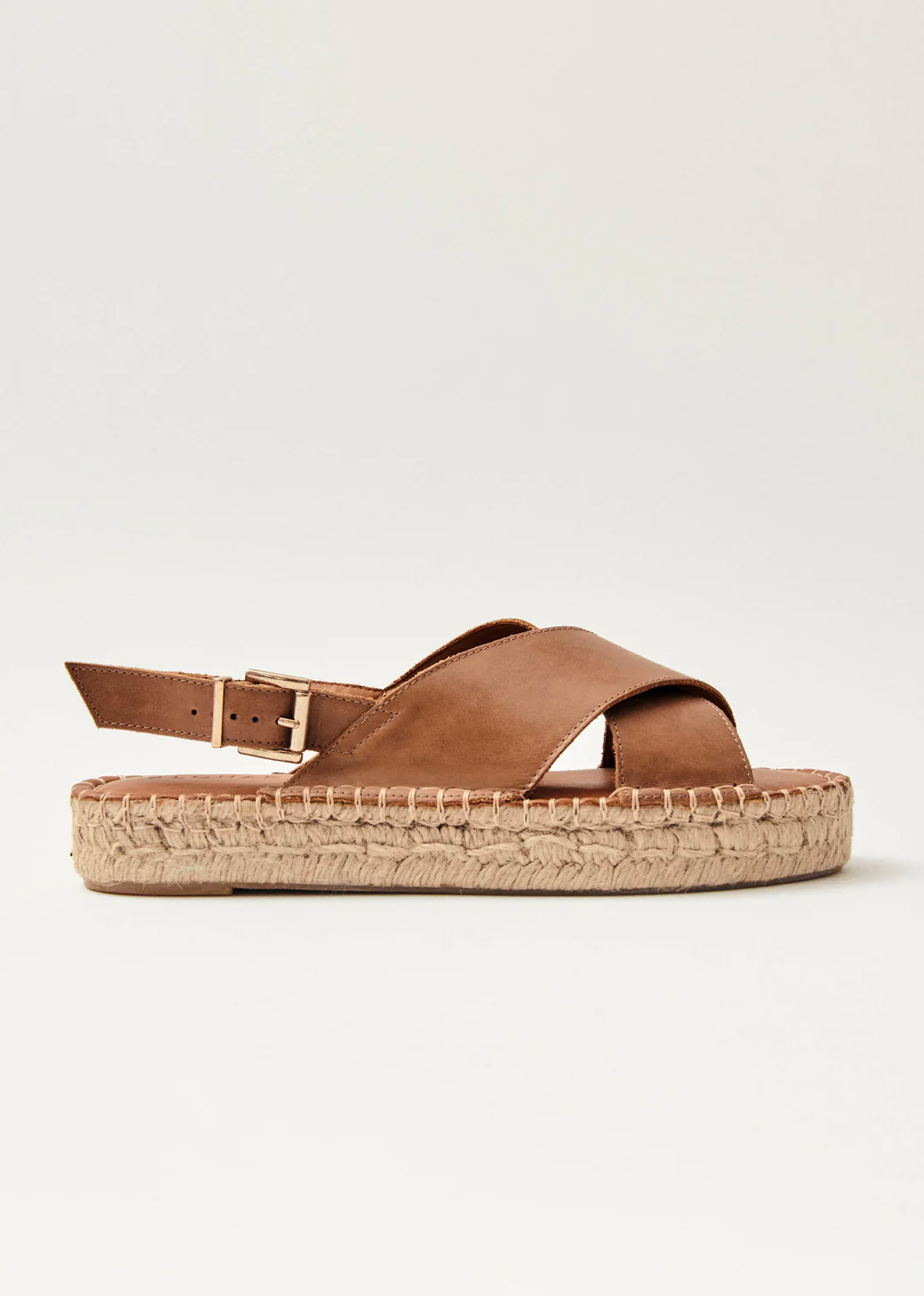 Crossed Camel Espadrilles