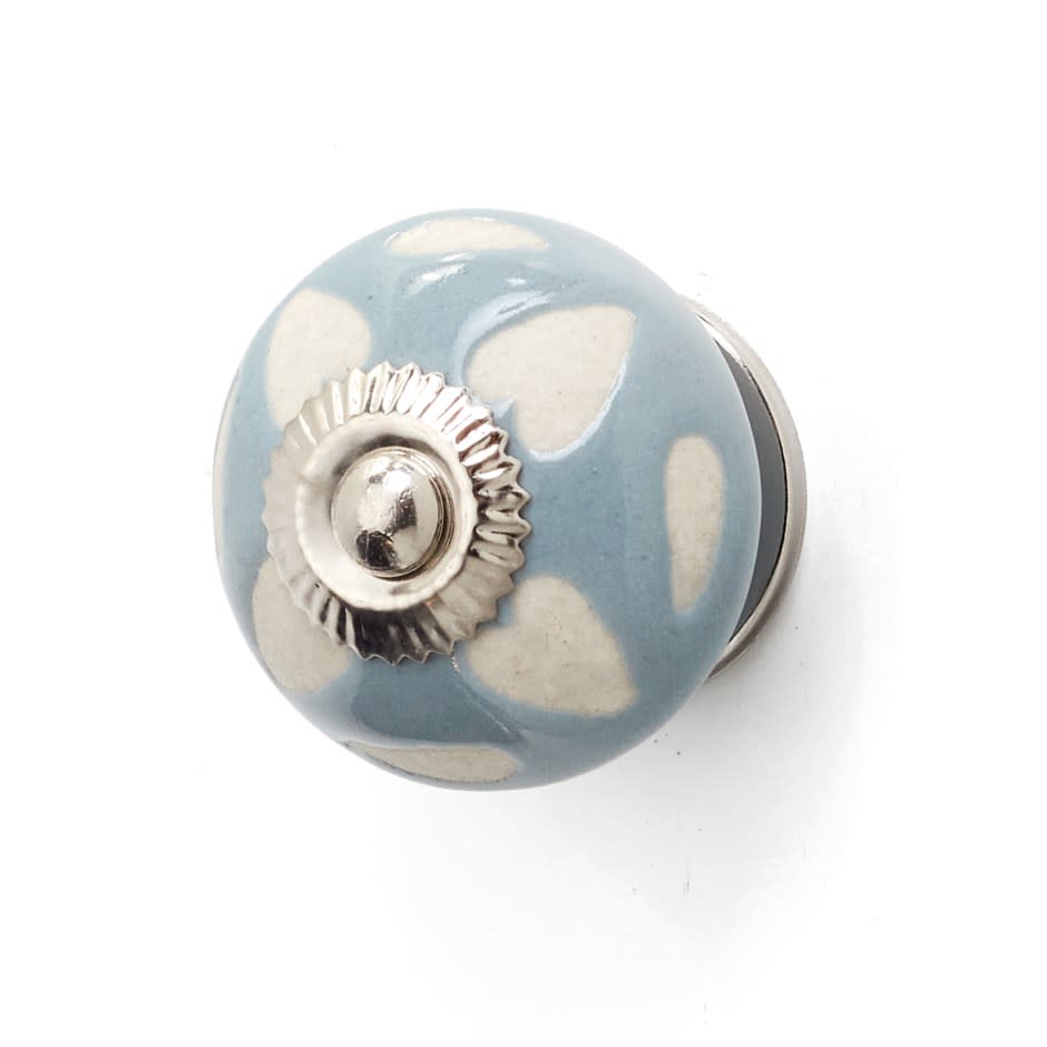 Round Heart Grey Knob