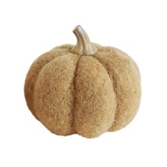 Felt Pumpkin Resin Stem Orange 5.5”