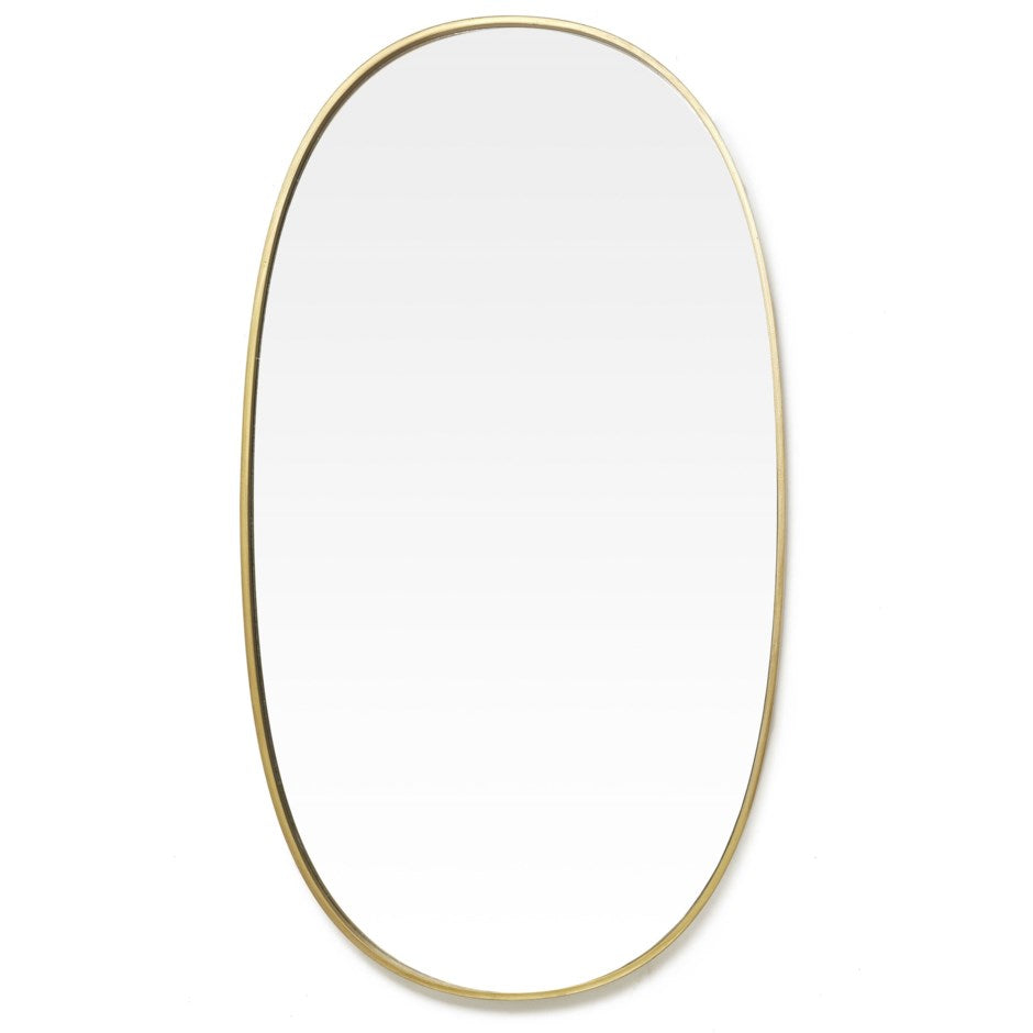 Borba Oval Antique Brass Mirror