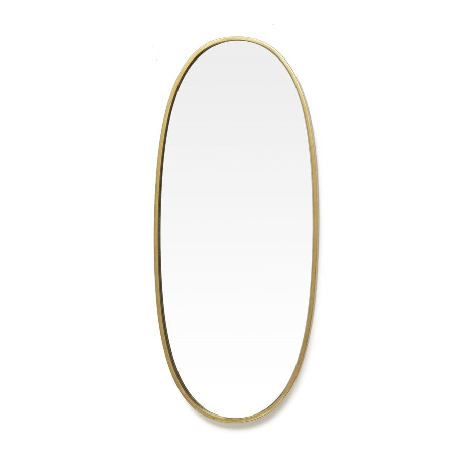 Borba Oval Antique Brass Mirror