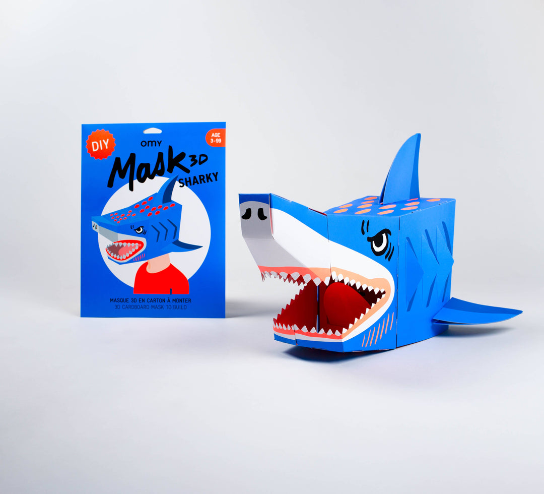 3D Kid and Adult Shark Mask