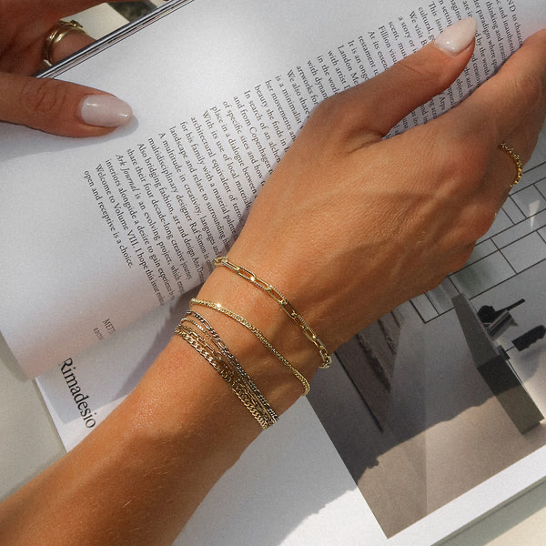 Diamond-Cut Paperclip Bracelet