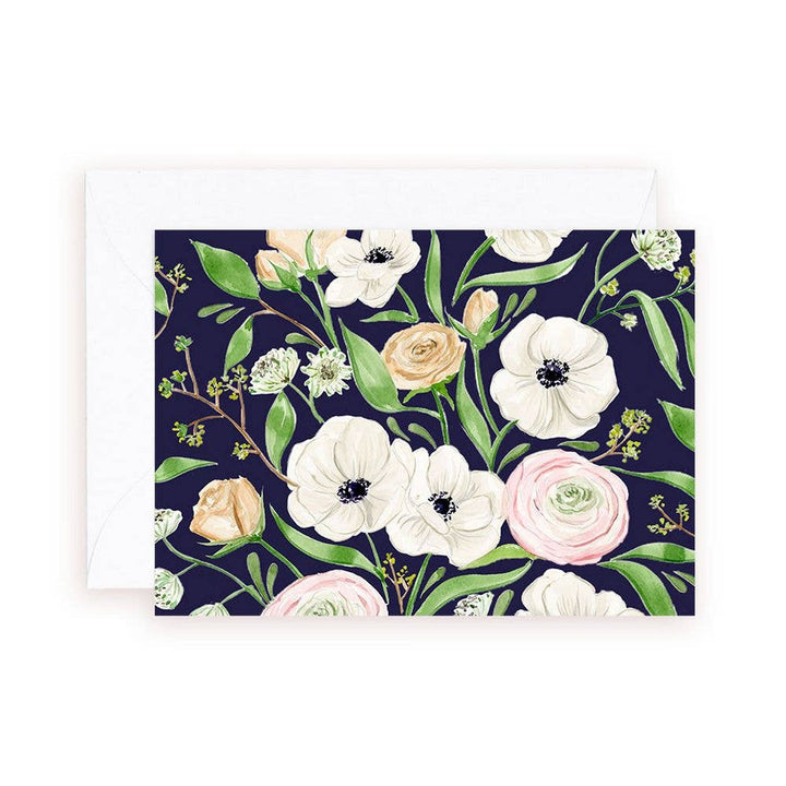 Panda Anemones Florals Mini Card