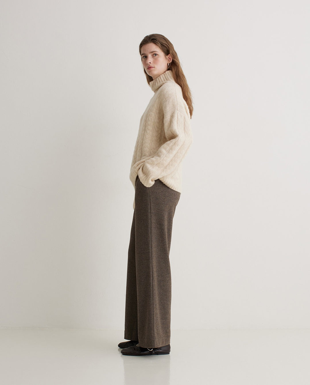 Wide Knit Trousers