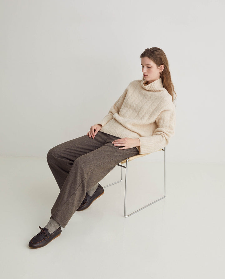 Wide Knit Trousers