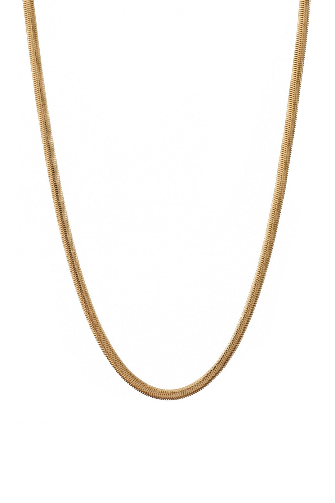Snake Herringbone Necklace 18kt Gold Fill