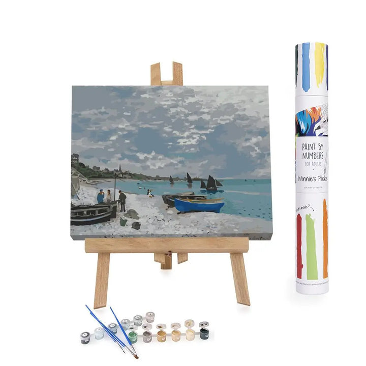 The Beach At Sainte Adresse Paint By Numbers