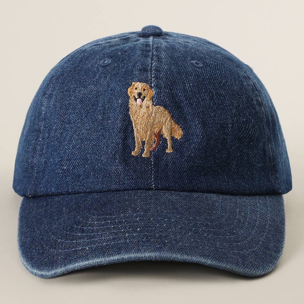 Golden Retriever Denim Cap