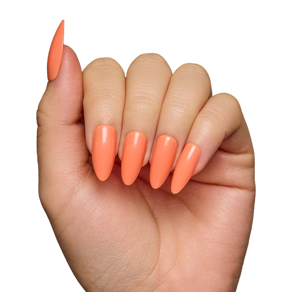 Soft Tangerine Press-On Nails | Medium Almond