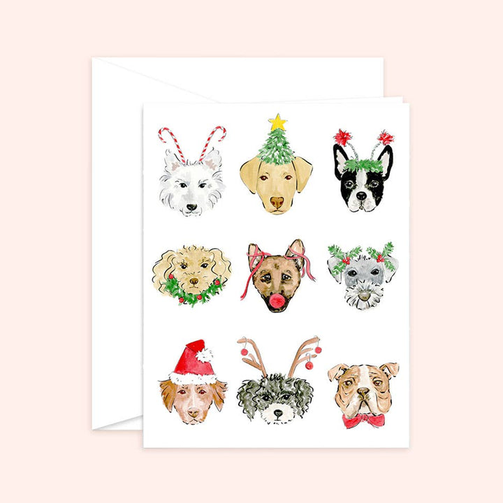 Merry Dogs Christmas Greeting Card