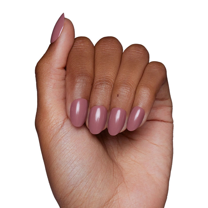 Fall Mauve Press-On Nails | Solid | Short Oval