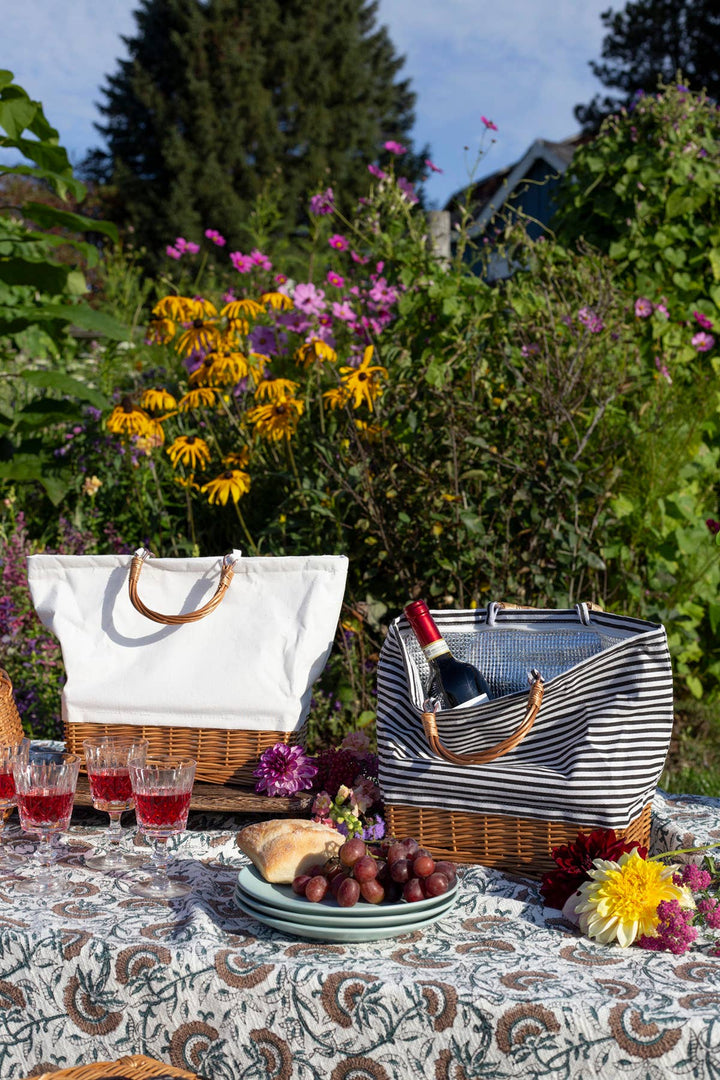 Willow and Fabric Cooler Bag