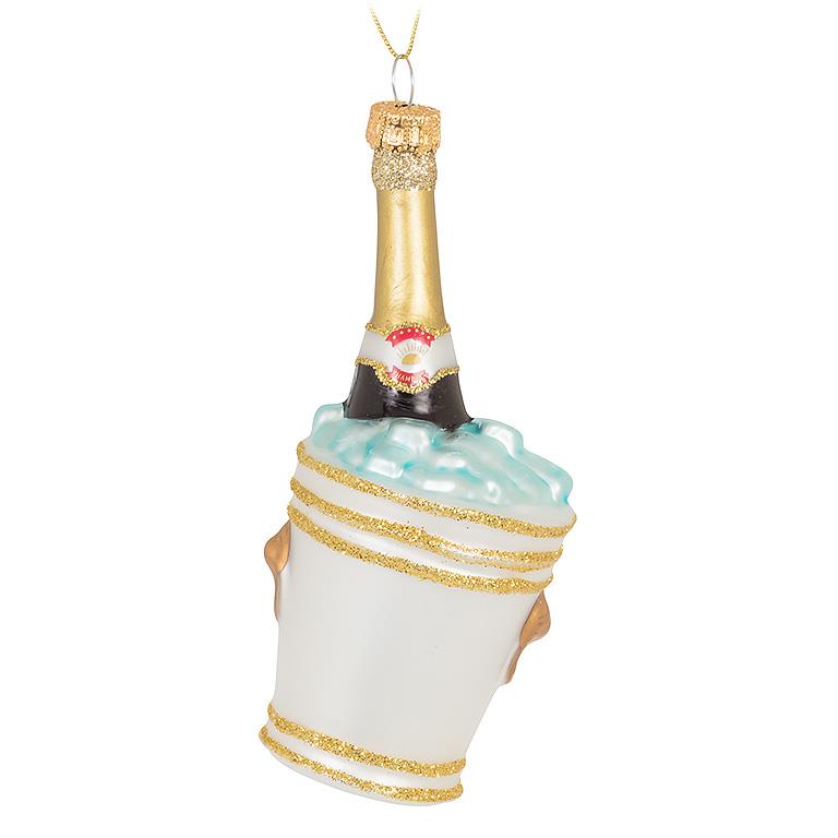 Ornament Champagne In Bucket