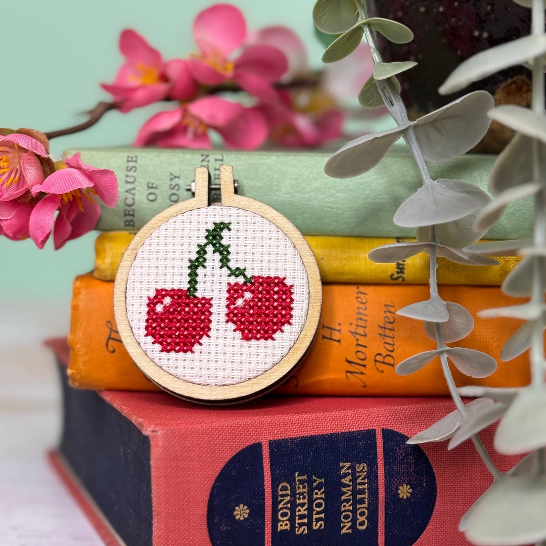 I Love You Cherry Much! Mini Cross Stitch Kit