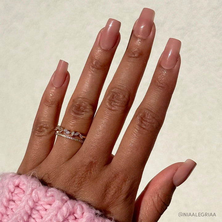 In the Nude Press-On Nails | Ombré Pink | Medium Square