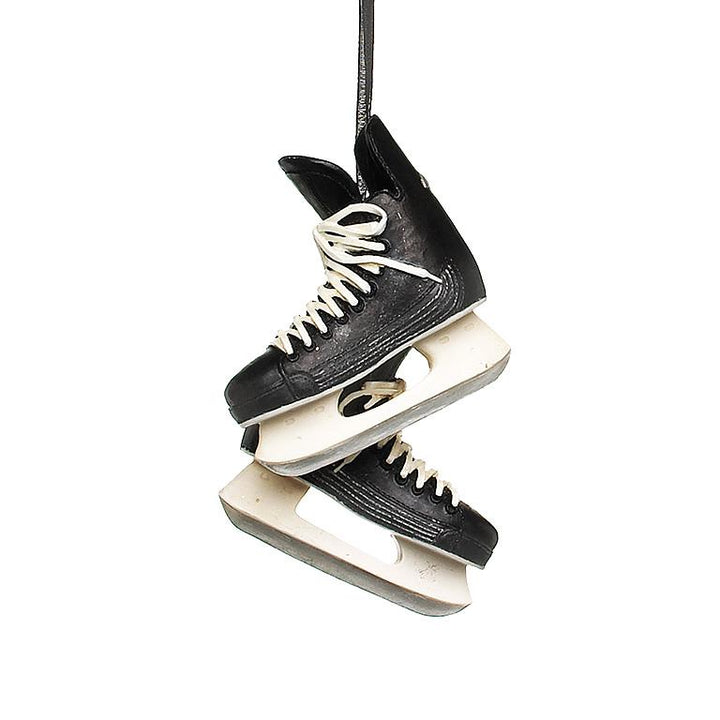 Ornament Black Hockey Skates Pair