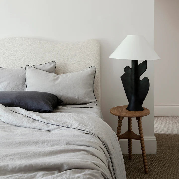 Piped Linen Duvet Cover