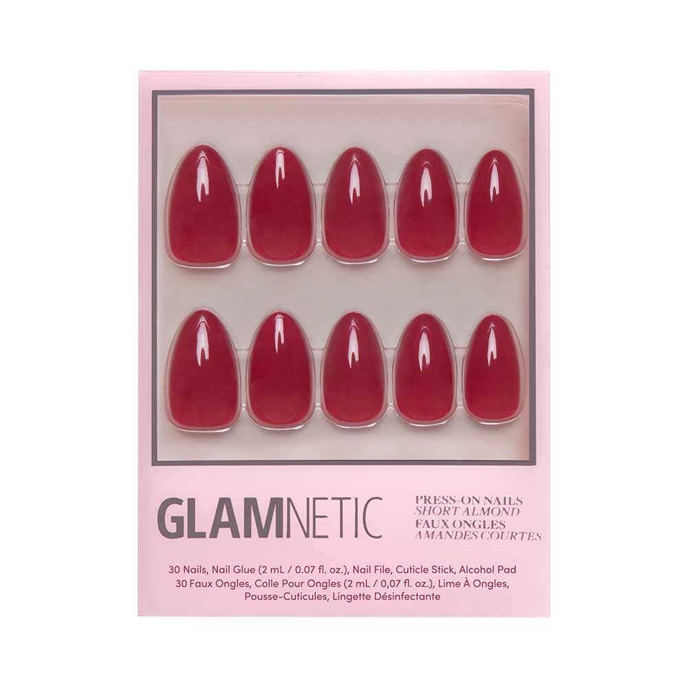 Classic Red Press-On Nails | Short Almond
