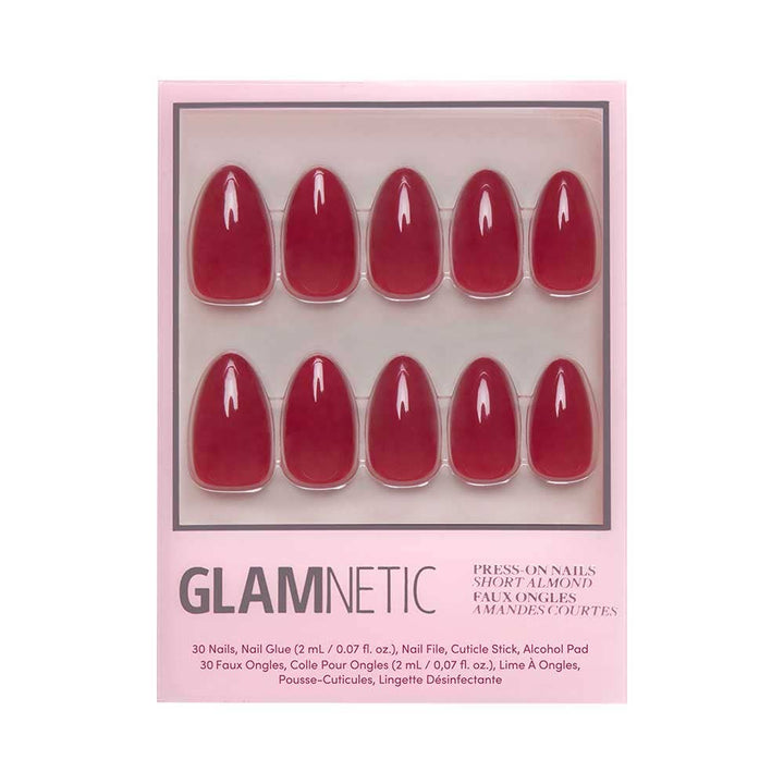 Classic Red Press-On Nails | Short Almond