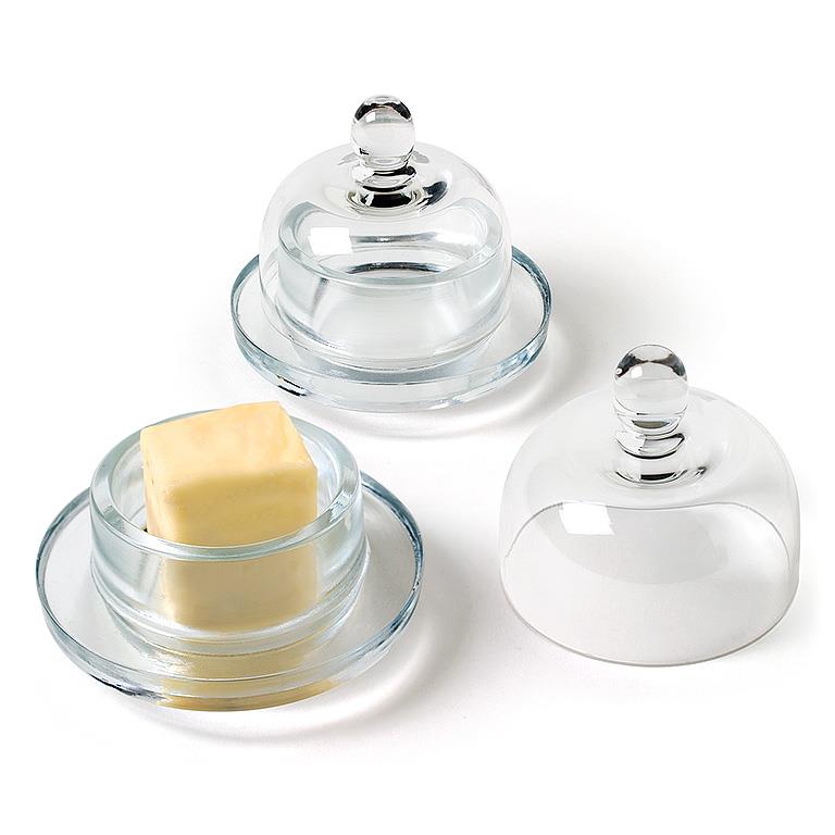 Small Glass Butter Dish