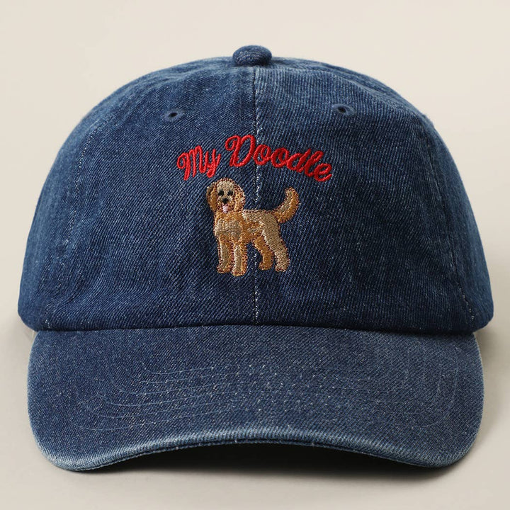My Doodle Denim Baseball Cap