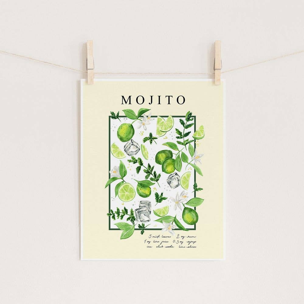Mojito Watercolor Art Print