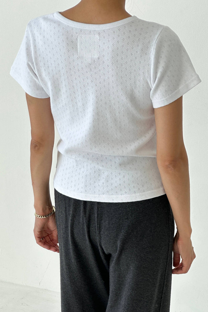 Pointelle Babe Tee