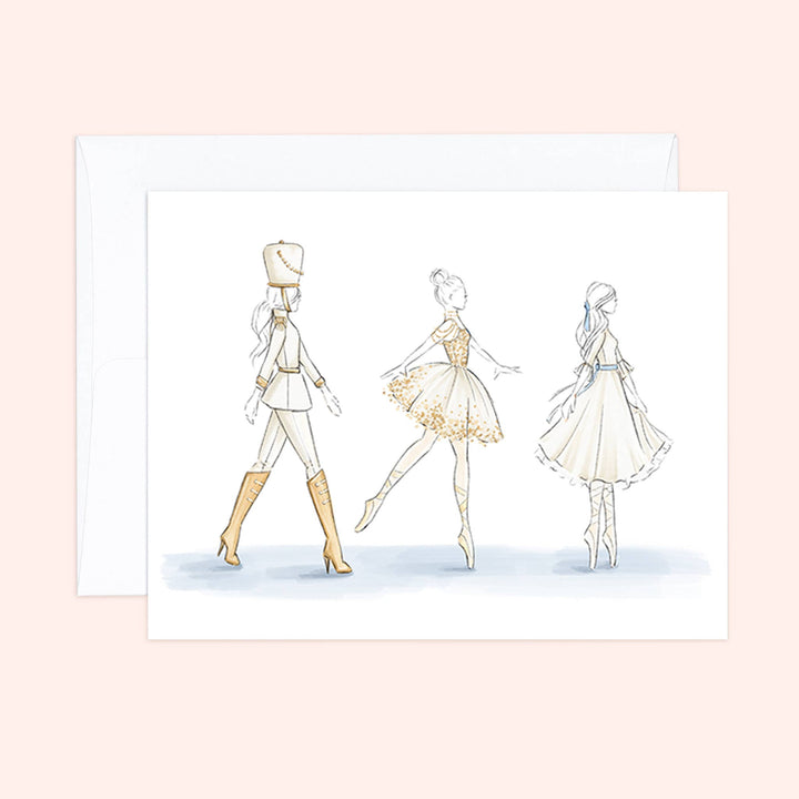 The Nutcracker Ballerina Christmas Greeting Card