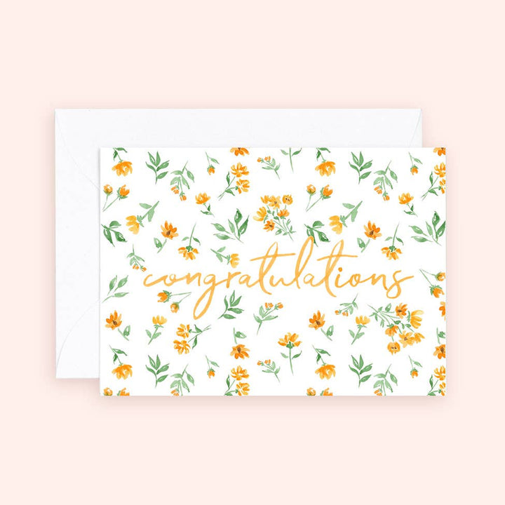 Floral Congratulations Mini Card