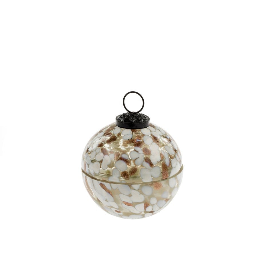 Confetti Glass Bauble Candle (Amber Spruce)