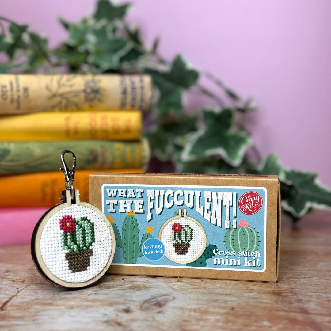 What the Fucculent! Mini Cross Stitch Kit