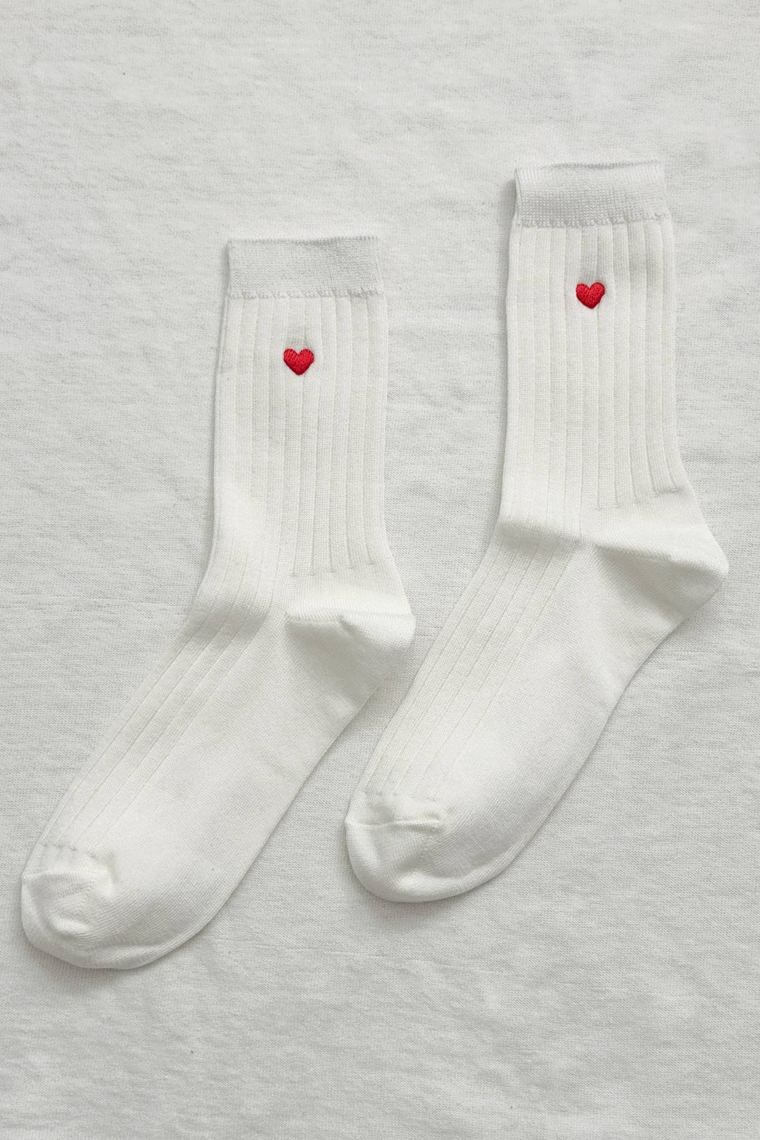 Embroidered Her Socks - Mercerized Combed Cotton Rib