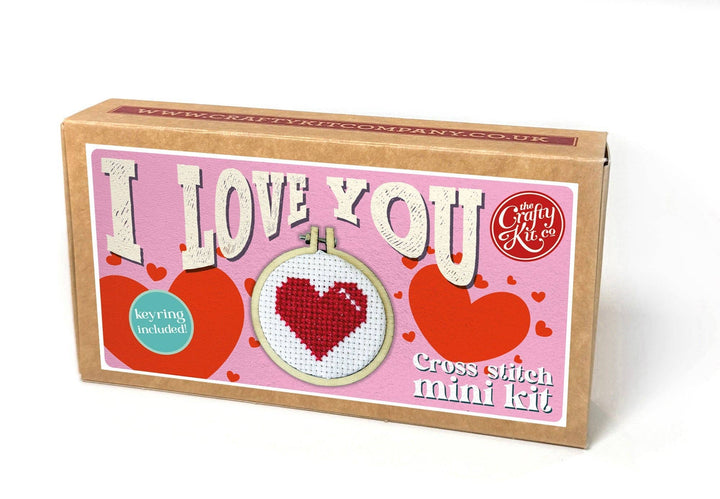 I Love You Mini Cross Stitch Kit