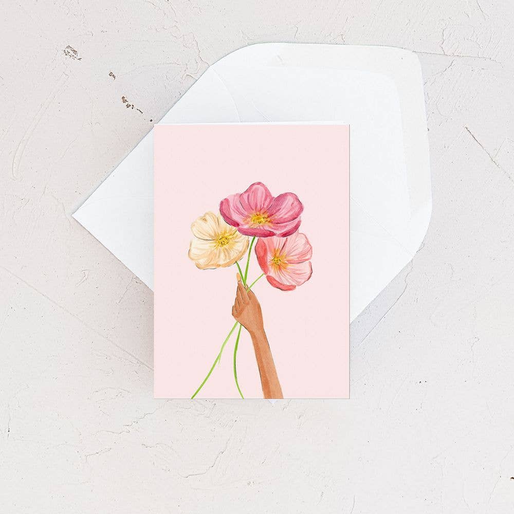 Handheld Florals Mini Card