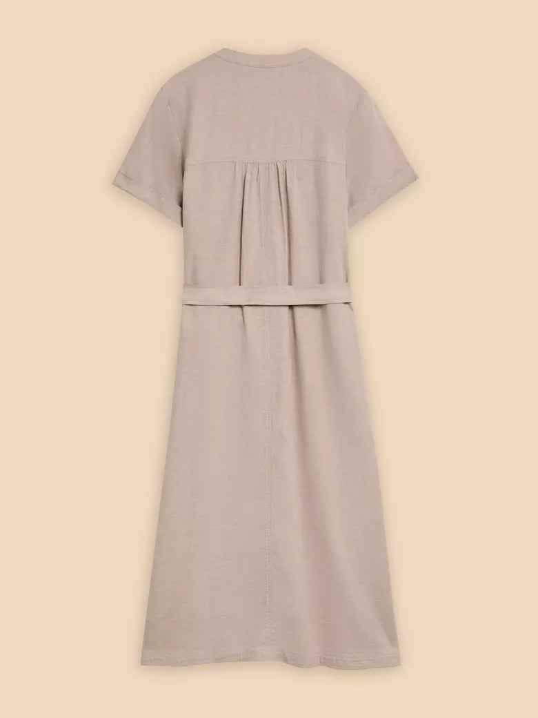 Hazel Linen Blend Shirt Dress