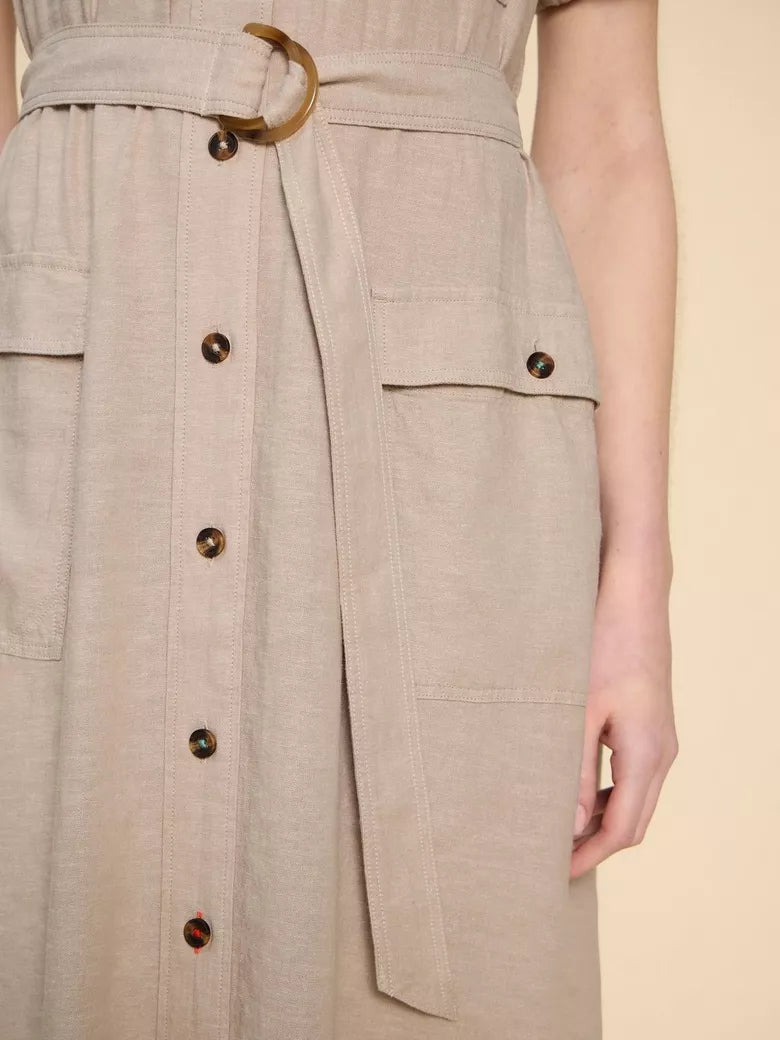 Hazel Linen Blend Shirt Dress