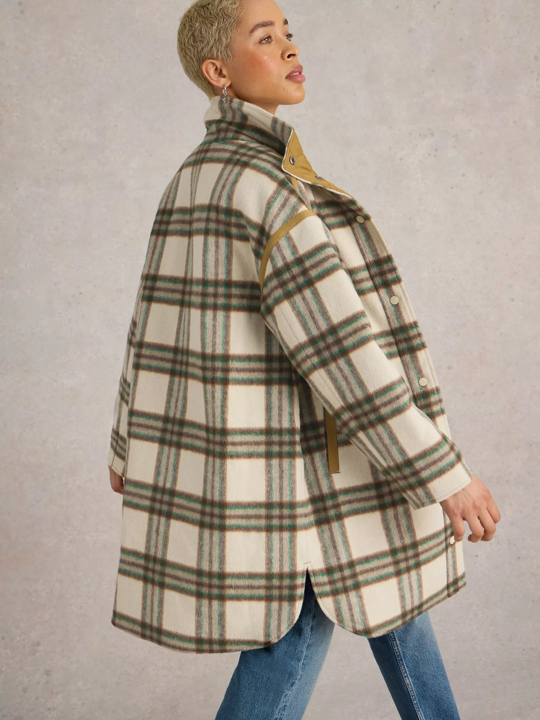 Marlowe Reversible Check Coat