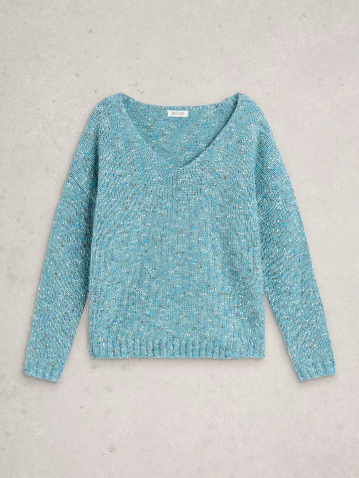 Texture V Neck Jumper