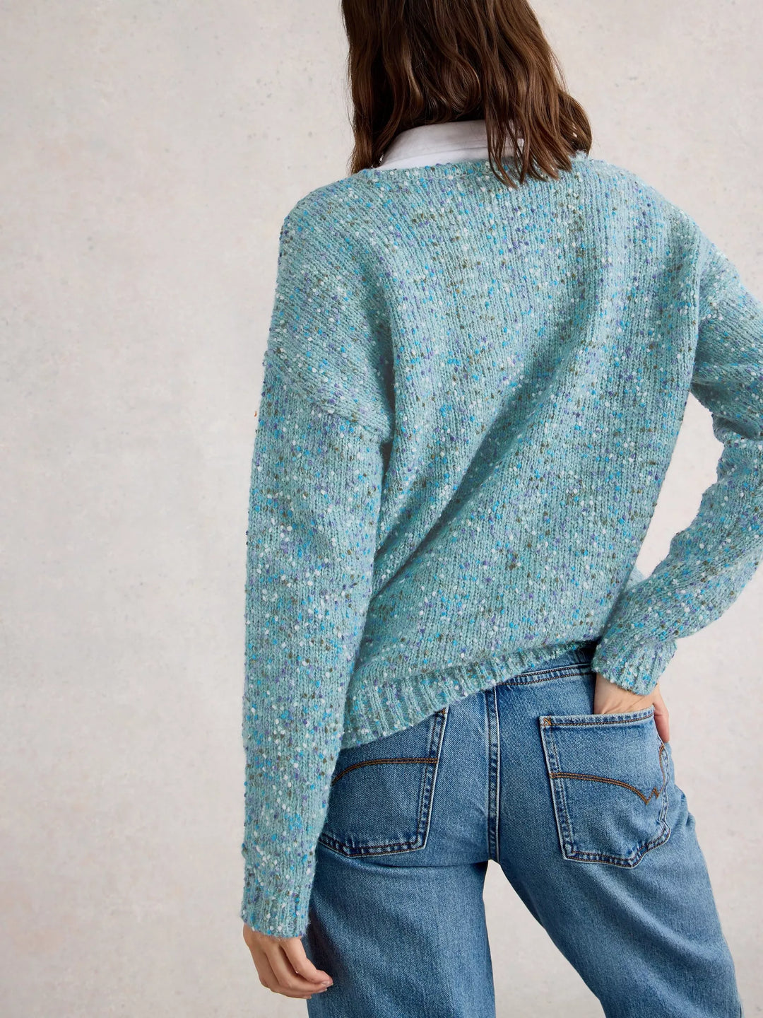 Texture V Neck Jumper