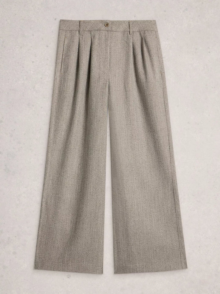Sasha Wide Leg Tweedy Trousers