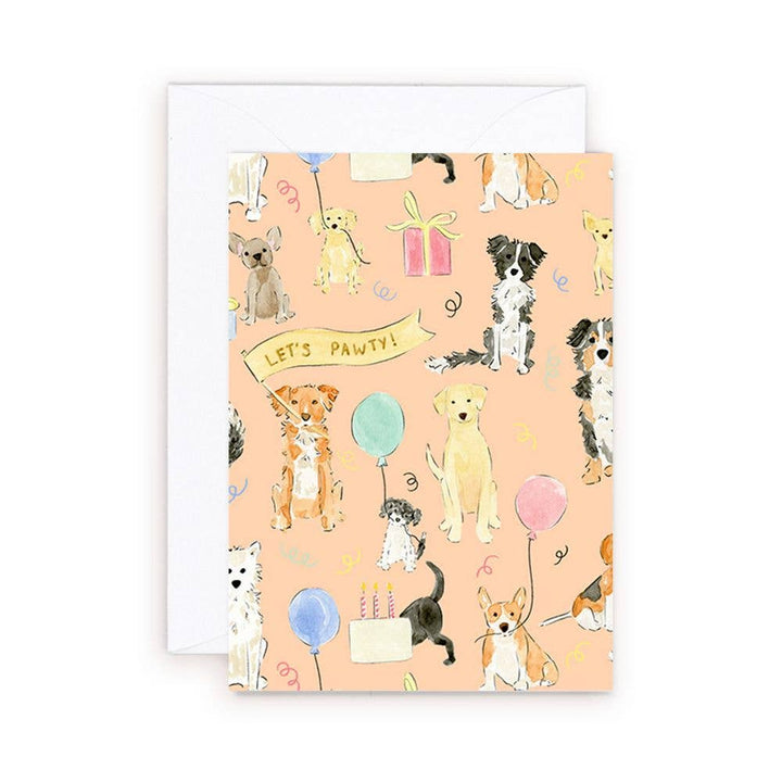 Dog Pawty Time Birthday Mini Card