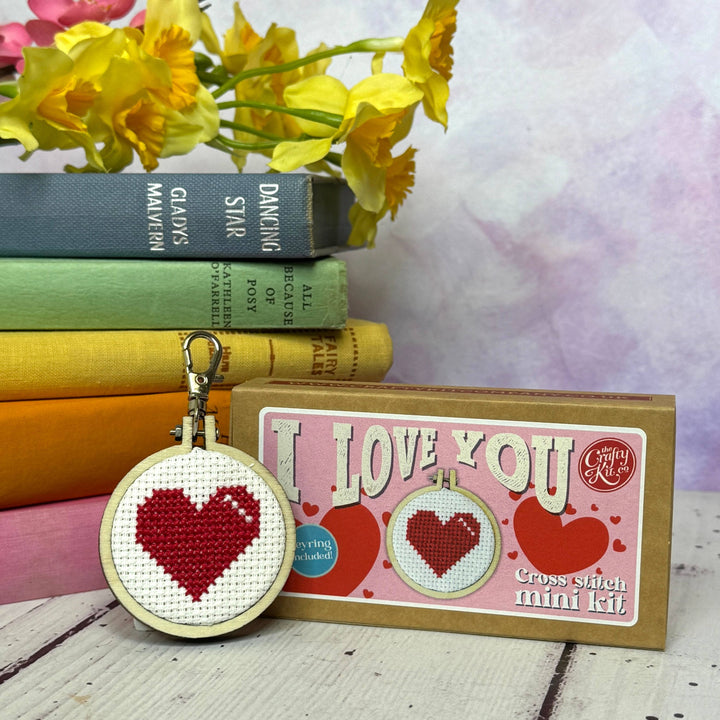 I Love You Mini Cross Stitch Kit