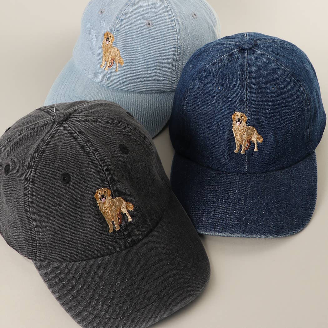 Golden Retriever Denim Cap