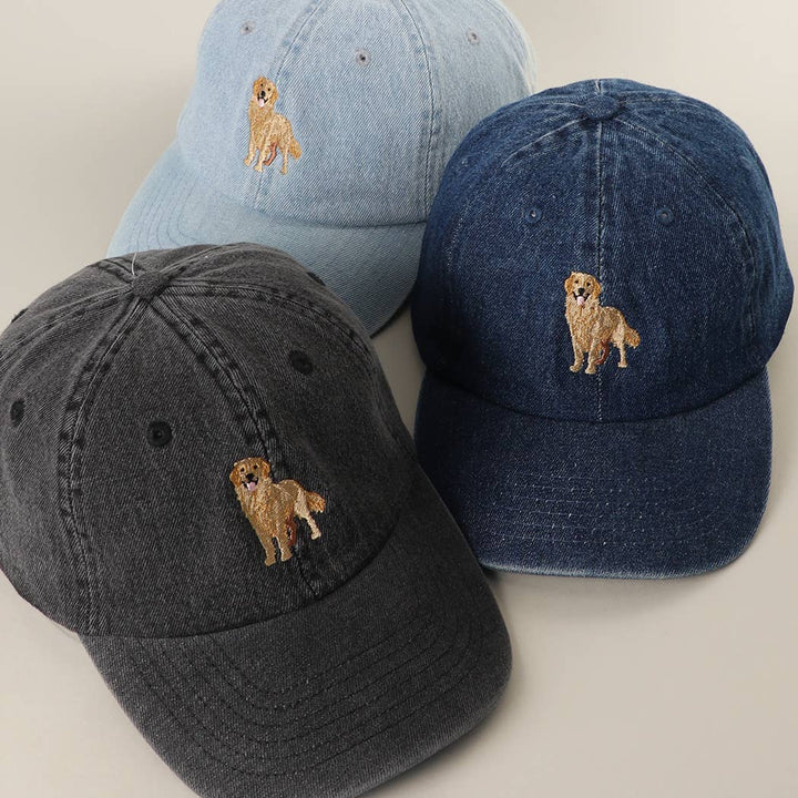 Golden Retriever Denim Cap