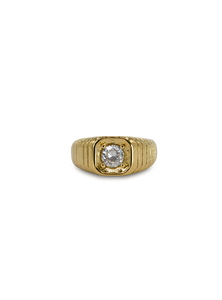 Simone Boyfriend Ring - Gold Plate